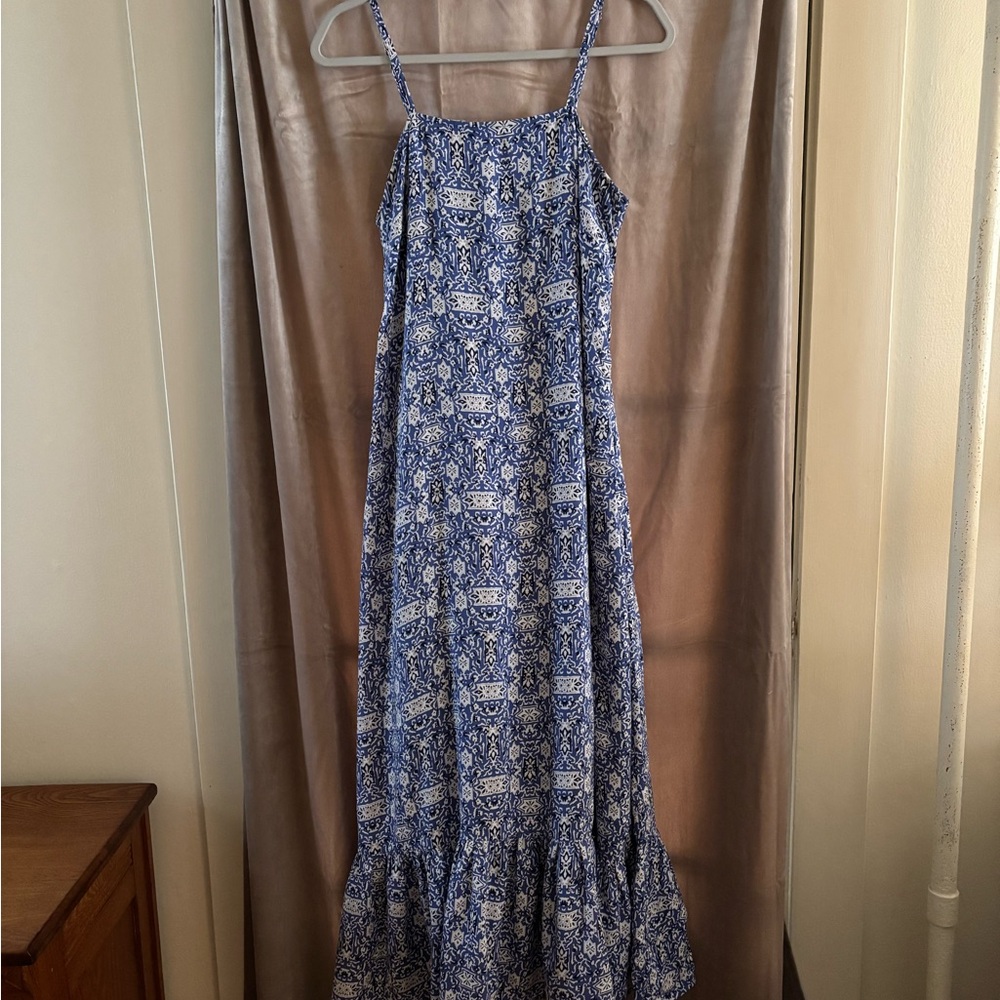 Maxi Sundress With Ruffled Hem Sz M